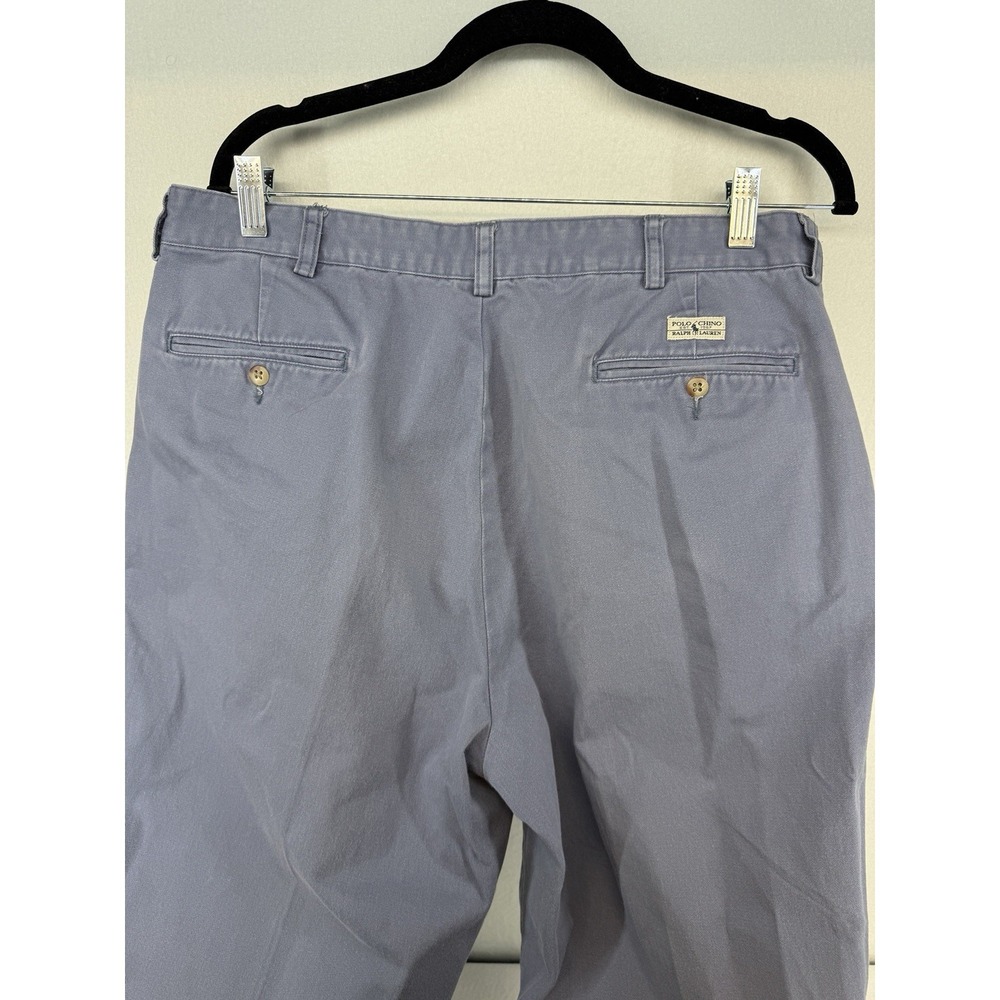 Vintage Polo Ralph Lauren Men's Blue Gordon Pants Size 36x34‎ (32") 100% Cotton - Picture 5 of 8